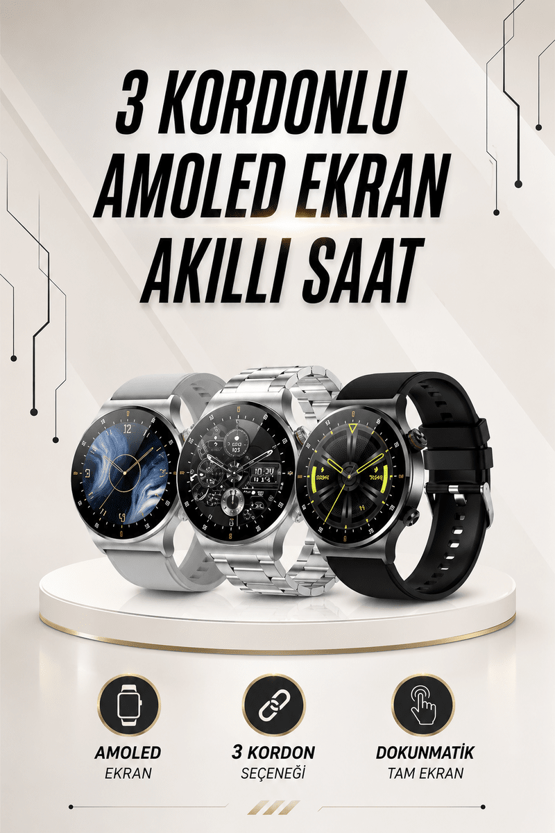 Akıllı Saat Arama Cevaplama Müzik Dinleme GPS Takibi - Standart / Standart