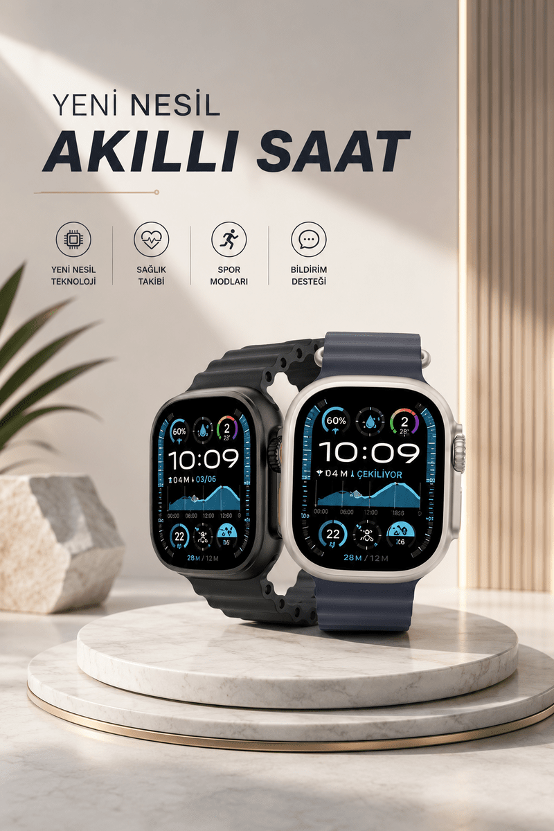 Akıllı Saat Sesli Görüşme Titreşimli GPS Bağlantısı Müzik Dinleme Sosyal Medya Bildirimleri - Standart / Standart