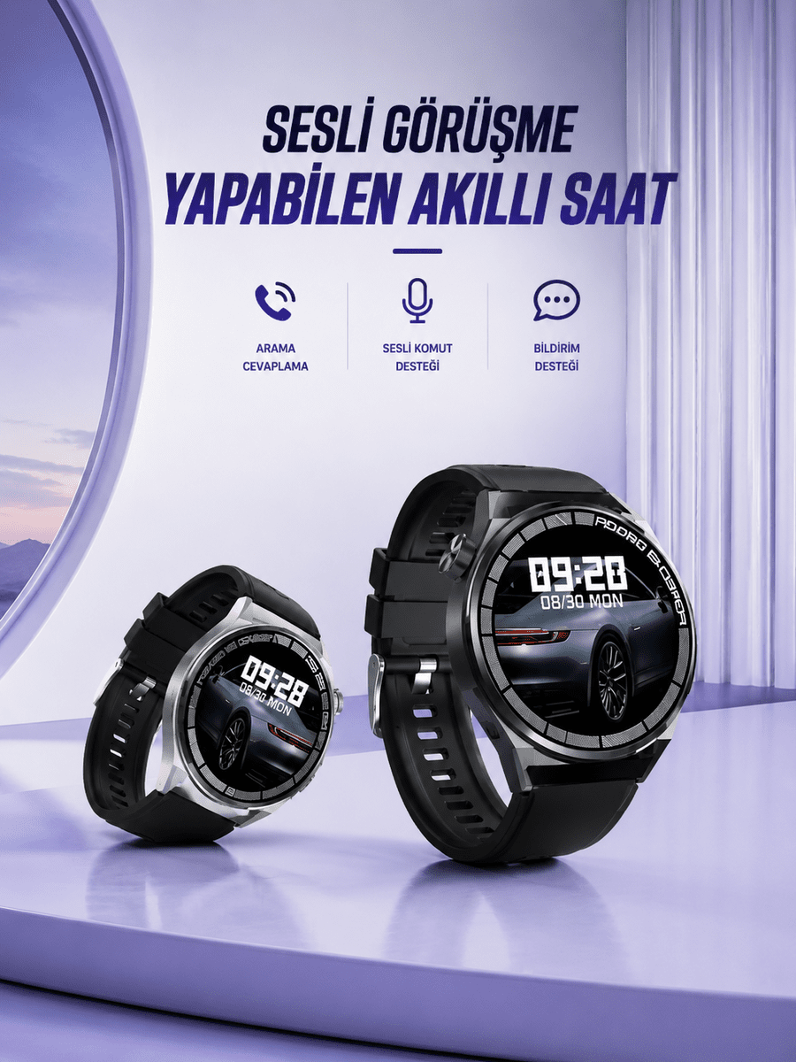 GT8 AKILLI SESLİ GÖRÜŞME YAPABİLEN SAAT - Standart / Standart