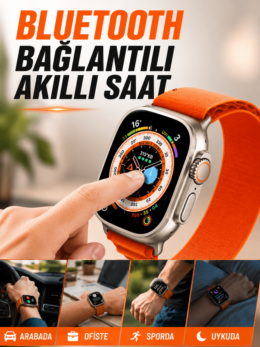 BLUETOOTH BAĞLANTILI AKILLI SAAT – Standart / Standart