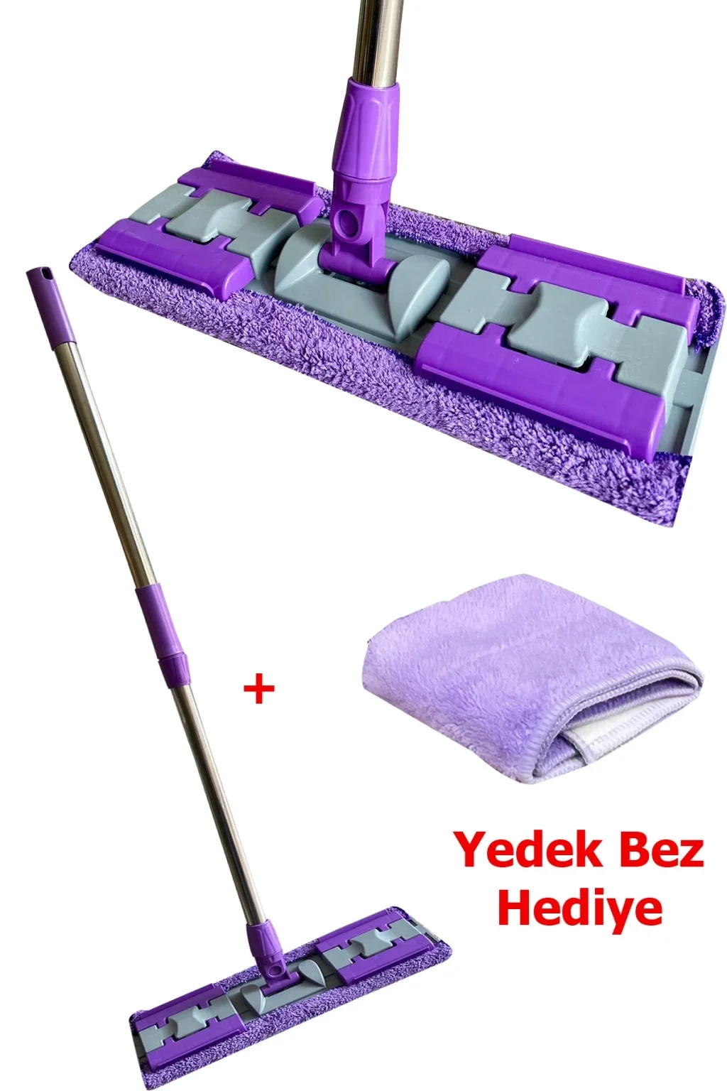 Mandallı Mop Seti Yer Duvar Tavan Cam Mopu Tüm Yüzeyler İçin – Standart / Standart