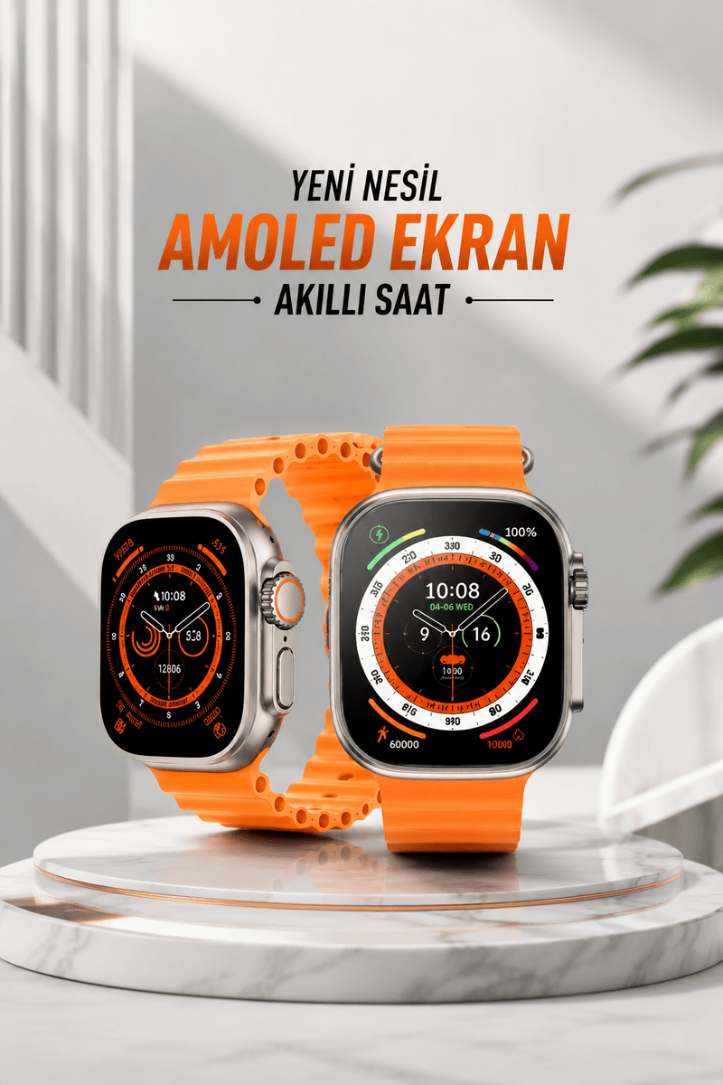 Akıllı Saat Android ve İOS Uyumlu 49 MM NFC Özelliği GPS Takibi - Standart / Standart
