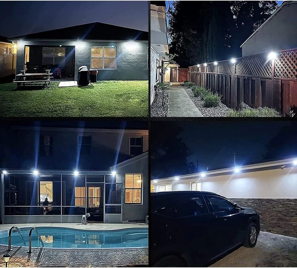 100 Led Dış Mekan Solar Aydınlatma Fotoselli Solar Lamba Hareket Sensörlü