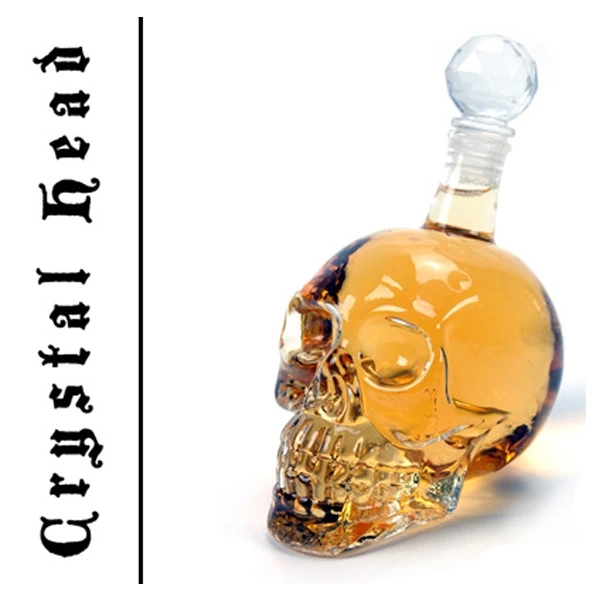 1000 Ml Crystal Head Kuru Kafa İçecek Şişesi