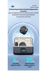 2 Adet Profesyonel Kablosuz Yaka Mikrofonu Lighting Uyumlu Manyetik Klipsli