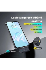 2 Adet Profesyonel Kablosuz Yaka Mikrofonu Lighting Uyumlu Manyetik Klipsli