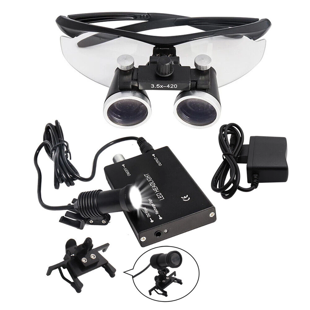 3.5x420mm Diş Cerrahi Gözlük Lens Büyüteç,taşıma Çantalı