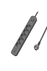 5 Prizli Akım Korumalı Uzatma Kablosu | 2xusb-a + 2xusb-c | 3680w - 2m Kablo