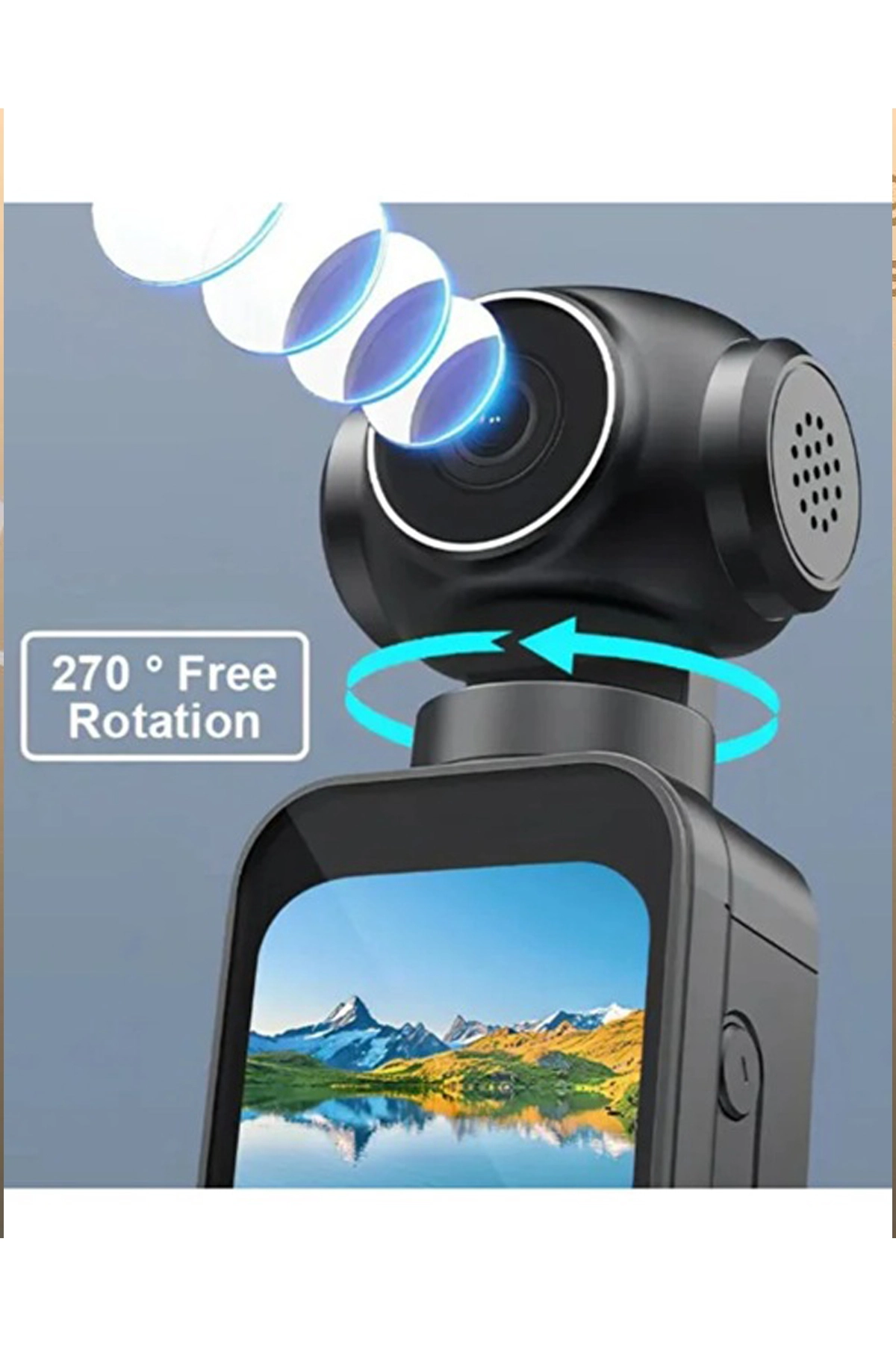 5k Ultra Hd Aksiyon Kamerası Ultra Stabil Çekim, Anti-shake Teknolojisi