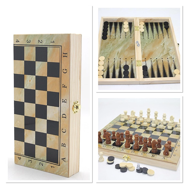 Ahşap Satranç Ve Tavla Seti Alk4237