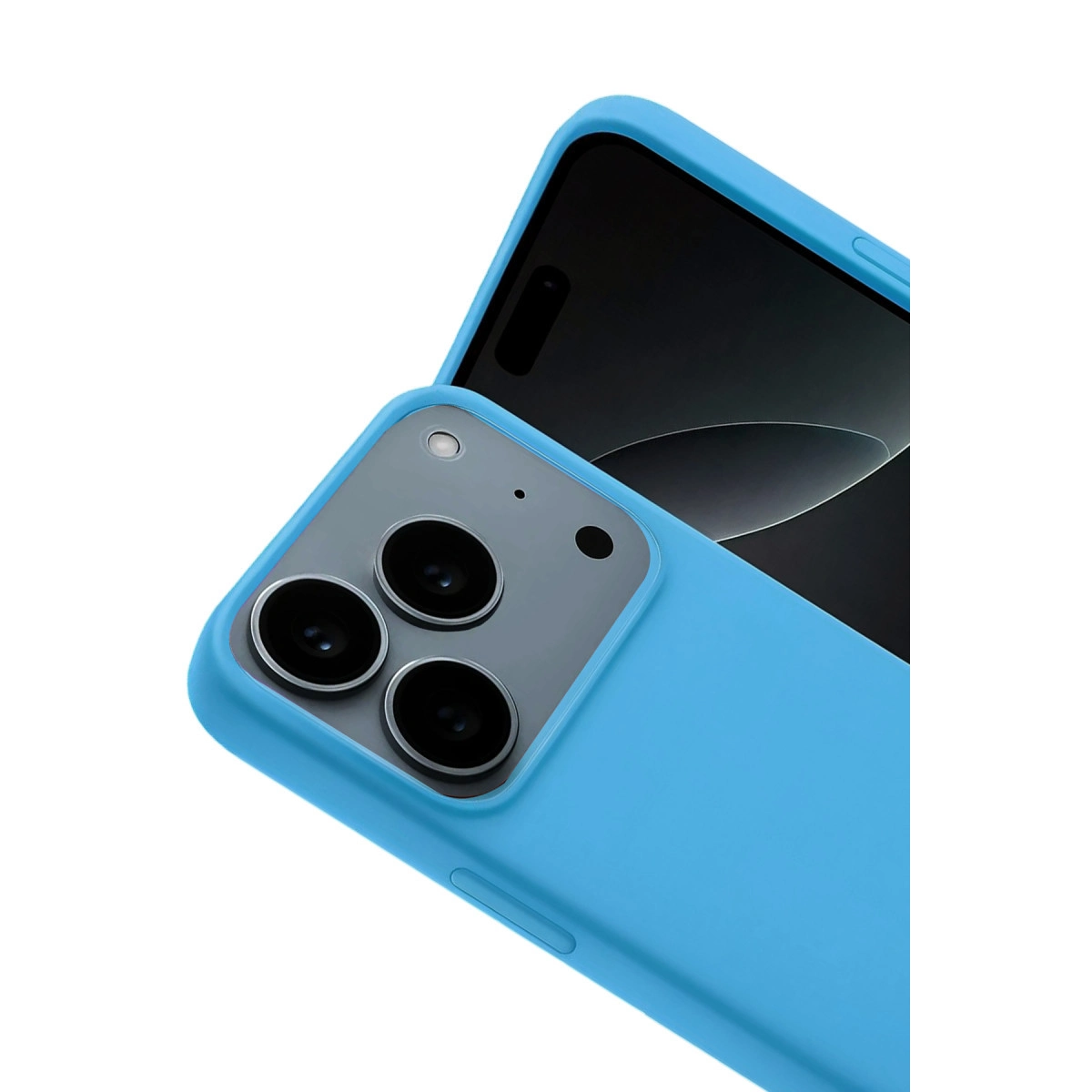 Apple İphone 17 Pro Max Nano İçi Kadife Silikon - Mavi