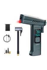 Araba Hava Pompası 4’ü 1 Arada: Kompresör + Cam Kırıcı + Kemer Kesici + Led Işık Şarjlı 4000mah A...