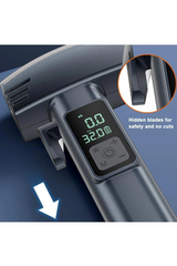 Araba Hava Pompası 4’ü 1 Arada: Kompresör + Cam Kırıcı + Kemer Kesici + Led Işık Şarjlı 4000mah Araç Kompresörlü