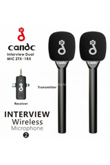 Çift Mikrofonlu Profosyonel Kablosuz Yüksek Kaliteli Ses Kaydı Röportaj Mikrofonu