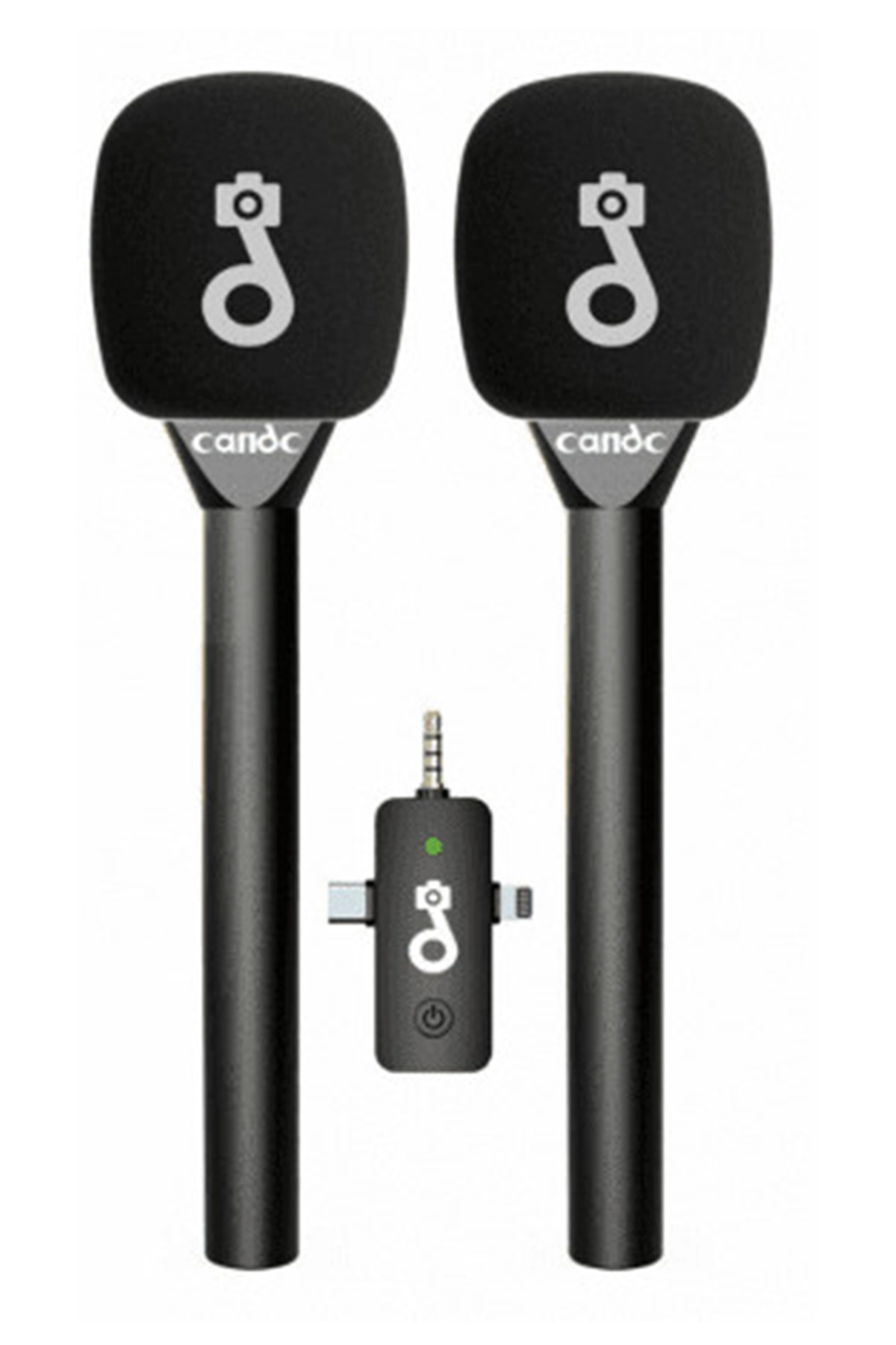 Çift Mikrofonlu Profosyonel Kablosuz Yüksek Kaliteli Ses Kaydı Röportaj Mikrofonu