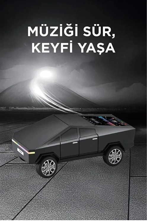 D68 Cyber Model Araba Tasarımlı Bluetooth Hoparlör 15w Güçlü Ses Rgb Led /tws/usb Siyah