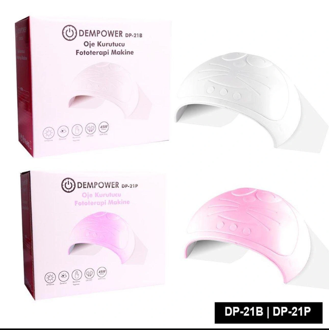 Dempower Oje Kurutucu Fototerapi Makinesi Kedi Motifli