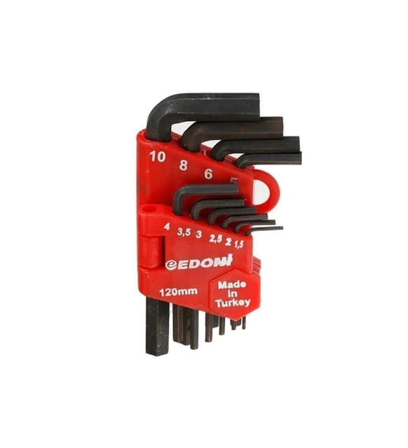 Edoni 120 Mm 10 Parça Alyan Seti Siyah