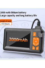 Ekranlı 3 Kameralı 10 Mt Hafıza Kart Destekli Sert Kablo Yılan Endoskop Kamera 8 Mm 4.3 Inc