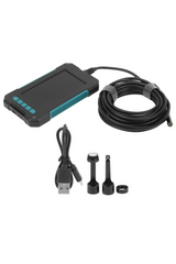 Ekranlı Çift Kameralı 10 Mt Hafıza Kart Destekli Sert Kablo Yılan Endoskop Kamera 5.5 Mm 4.3 Inc