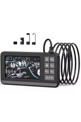 Ekranlı Çift Kameralı 10 Mt Sert Kablo Endoskop Kamera 8 Mm 4.3 Inc Hafıza Kart Destekli