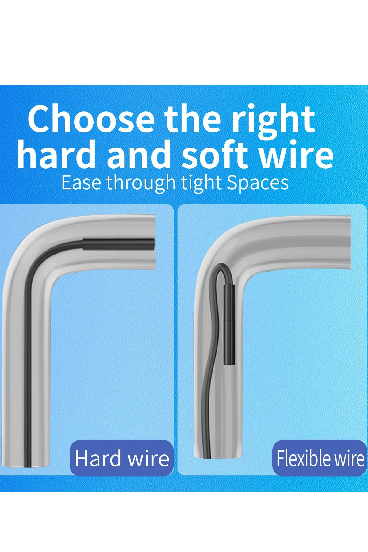 Endoskop Yılan Video Kamera İos Uyumlu Led’li 10 Metre 7 Mm Sert Kablo 2mp Full Hd