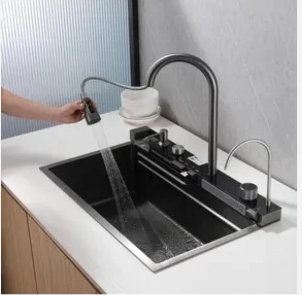 Akıllı Dijital Led Göstergeli Şelale Eviye Seti