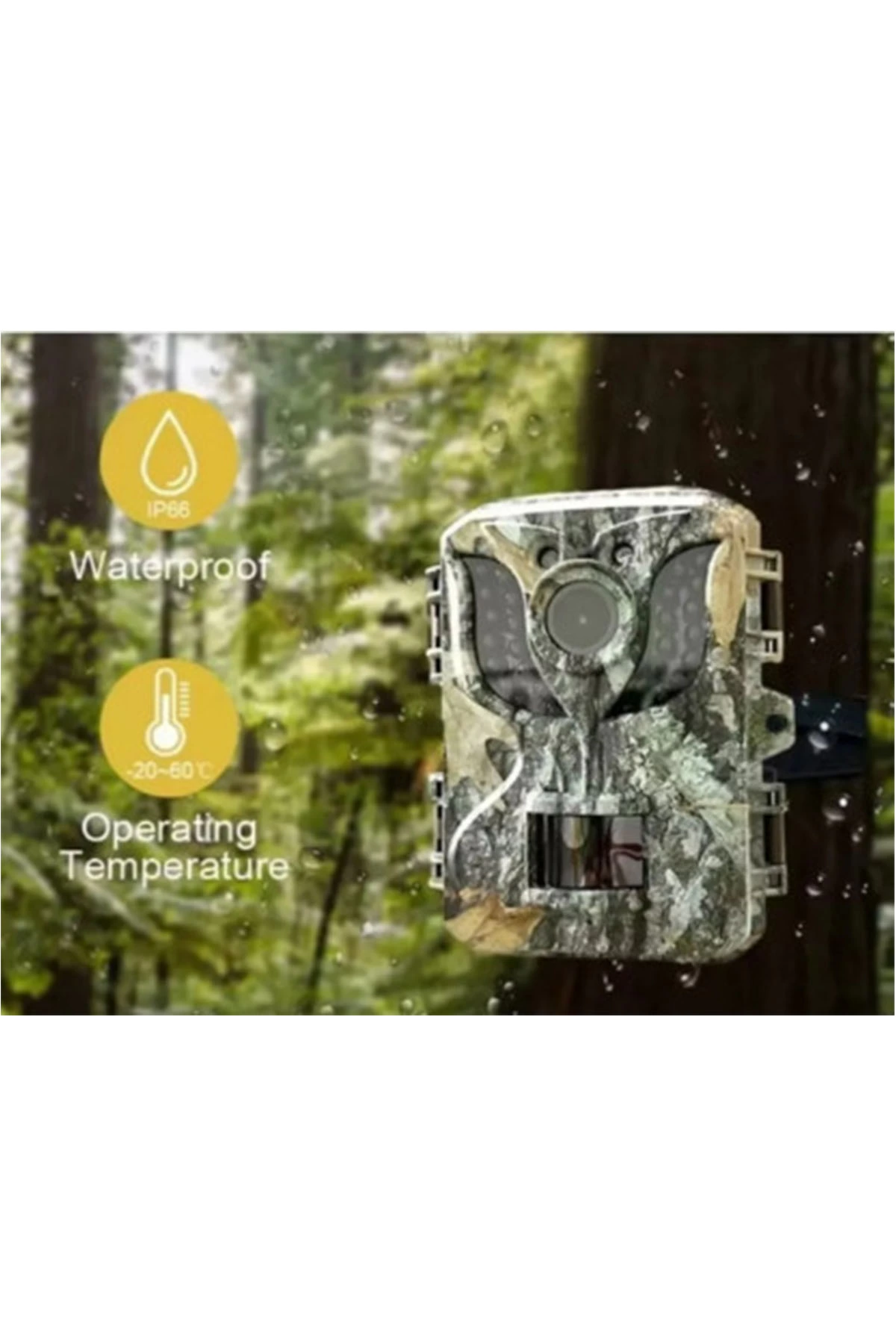 Fotokapan Kamera 16mp Full Hd 1080p Gece Görüşlü 2 Inç Lcd Ekran Su Geçirmez