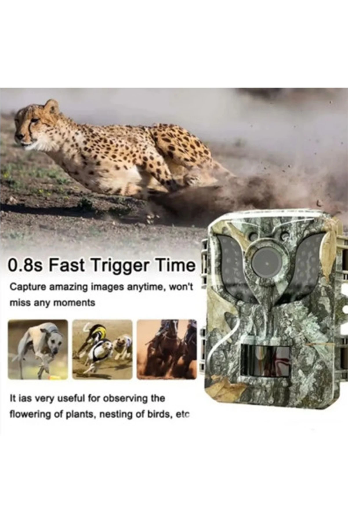 Fotokapan Kamera 16mp Full Hd 1080p Gece Görüşlü 2 Inç Lcd Ekran Su Geçirmez