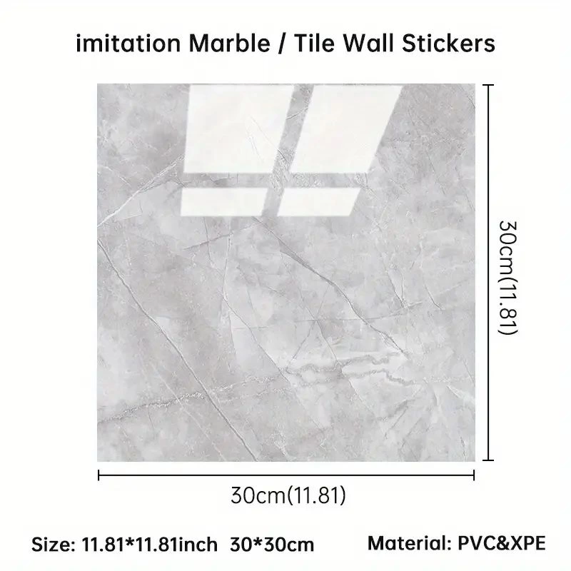 Gri Mermer Desen Duvar Sticker (30*30)