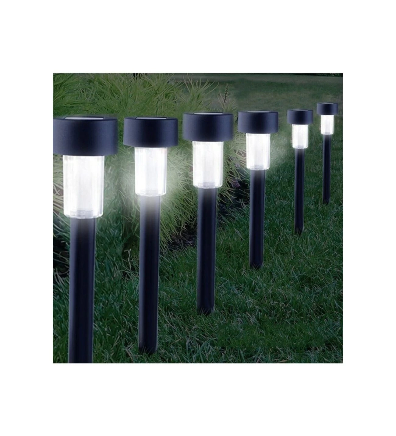 Güneş Enerjili Bahçe Lambası Plastik Saplama 10lu Set