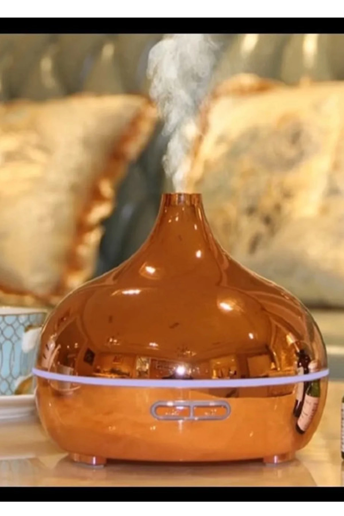 Hava Nemlendirici Parlak Gold Aromatik Oda Kokusu 550 Ml Kahve Aroma Difüzörü Buhar Nemlendırıcı