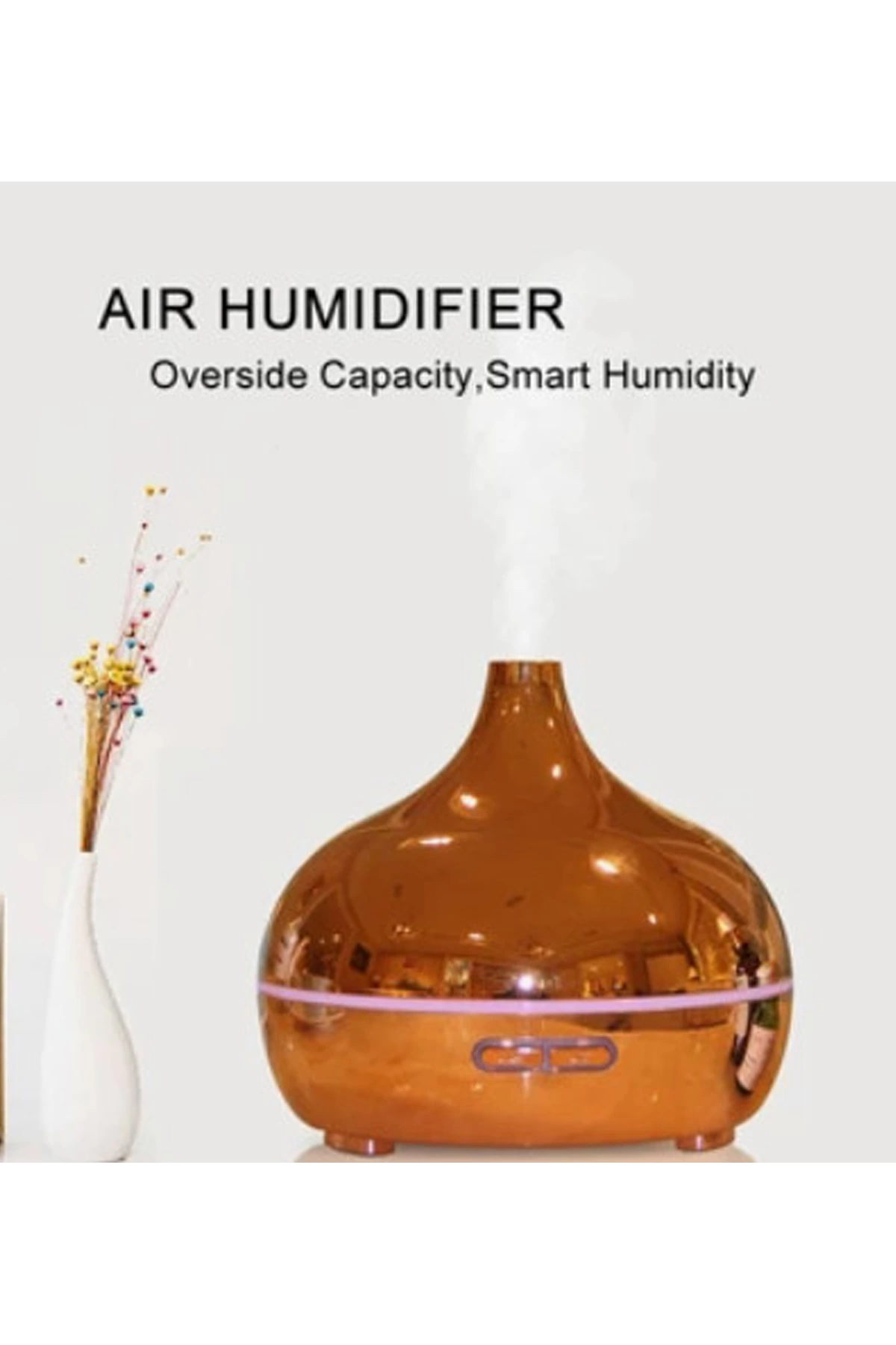 Hava Nemlendirici Parlak Gold Aromatik Oda Kokusu 550 Ml Kahve Aroma Difüzörü Buhar Nemlendırıcı