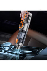 Işıklı Araç Süpürgesi Kablosuz 22.000 Pascal Çekim Gücü Vakum Ve Üfleme 2in1 10başlık Metal Filtreli