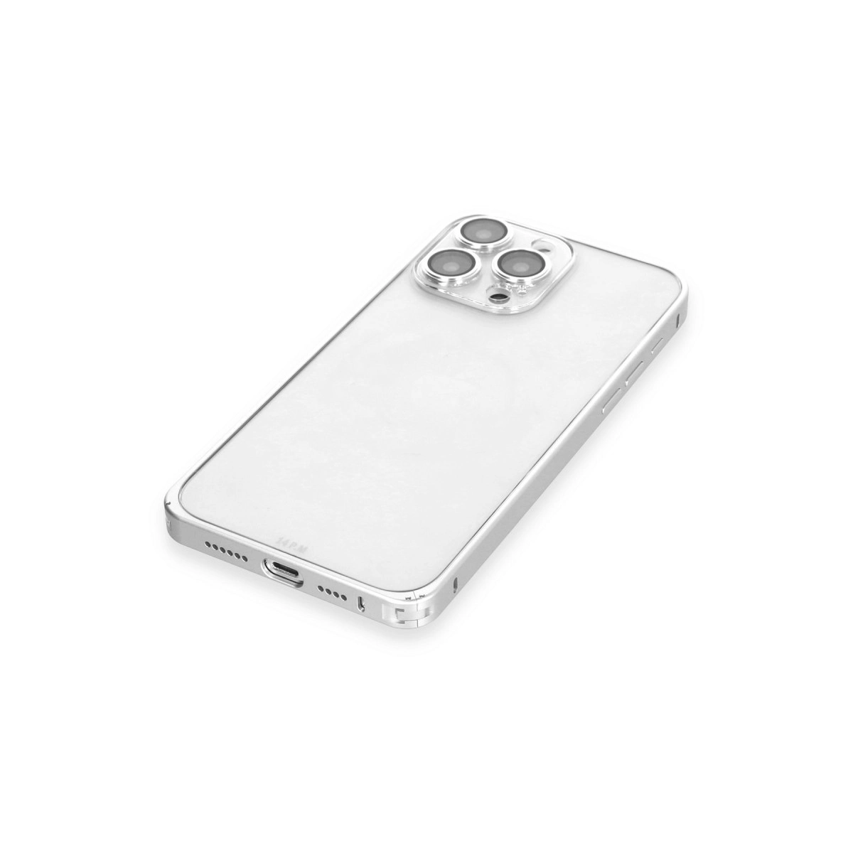 Joko İphone 15 Pro Max Metal Bumper Mat Kapak - Gümüş