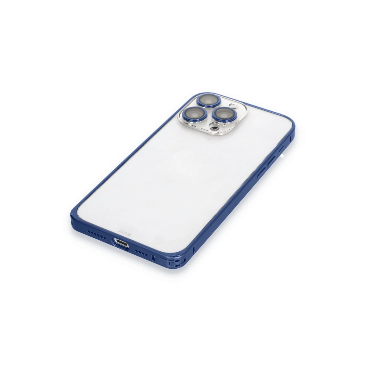 Joko İphone 15 Pro Max Metal Bumper Mat Kapak - Lacivert