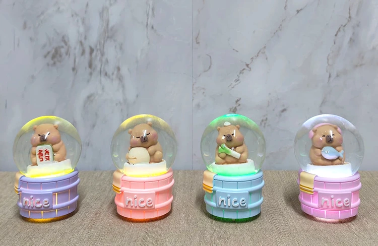 Kapibara Tasarımlı Işıklı Kar Küresi Alk5022