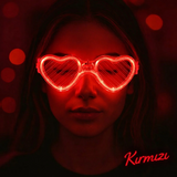 Kırmızı Led Işıklı Kalp Gözlük – 3 Modlu Parti Glow Gözlüğü