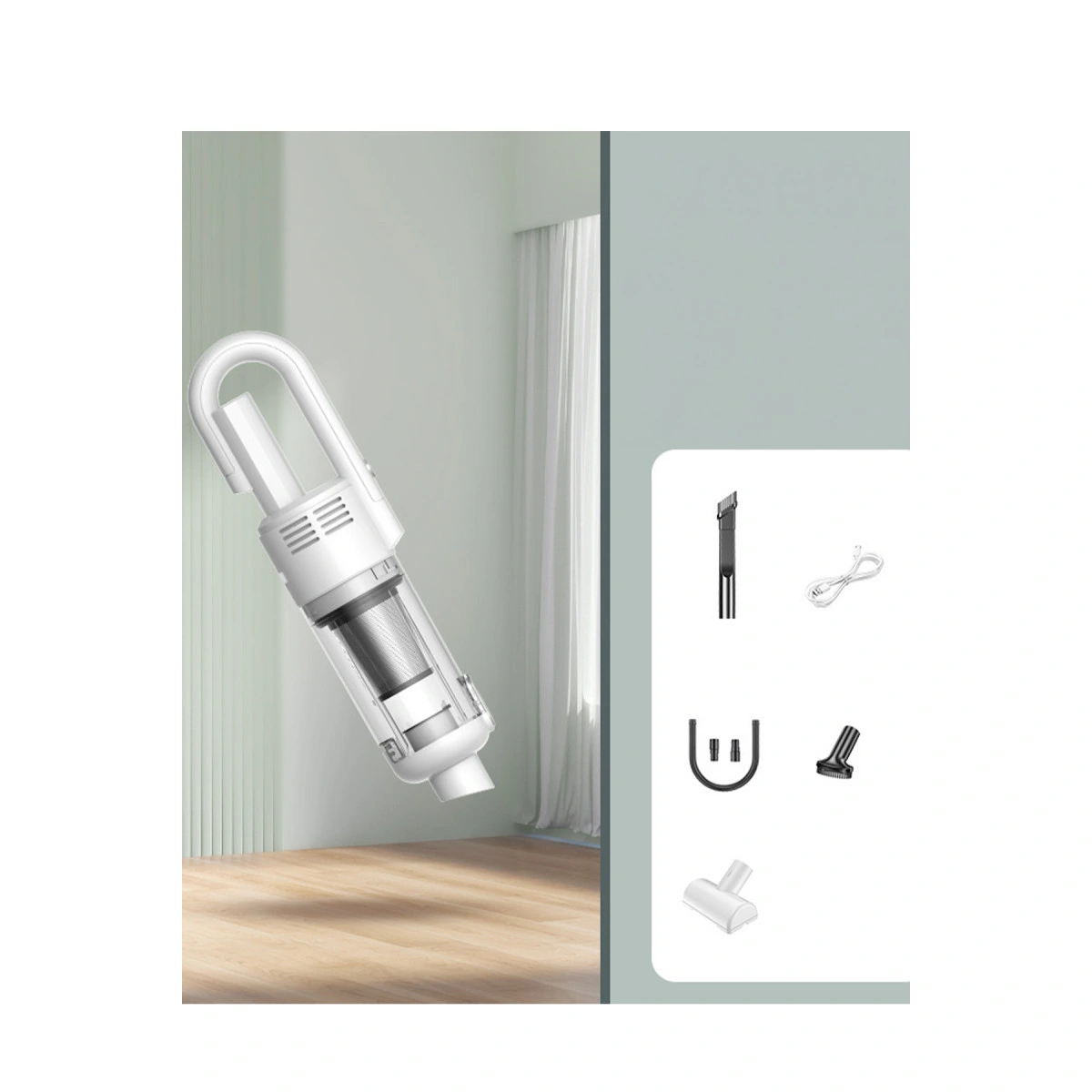 Lt-124 Kablosuz Çok Fonksiyonlu Araç Süpürge - Beyaz