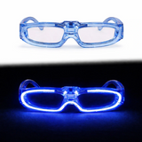 Mavi Led Işıklı Parti Gözlüğü 3 Modlu – Glow Gece Eğlence Gözlüğü