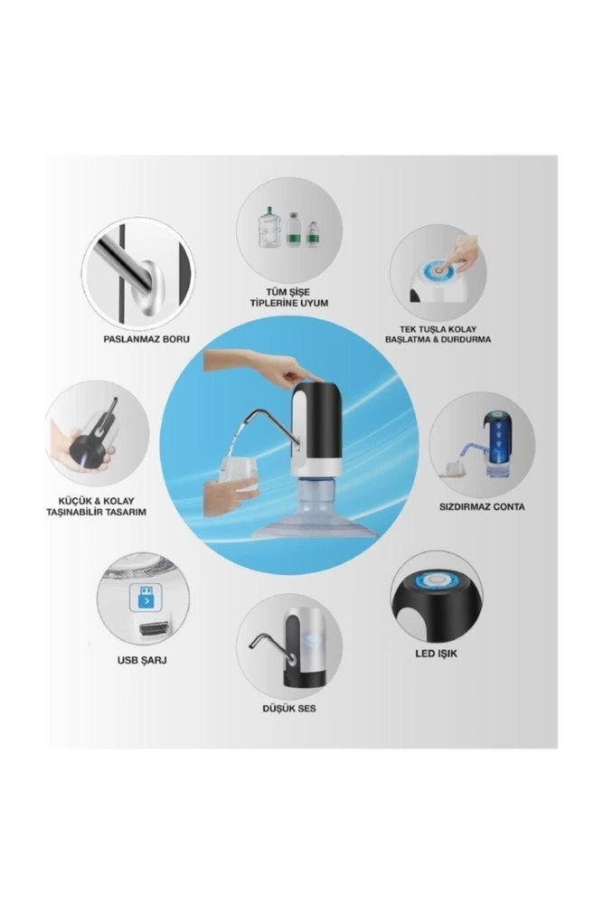 Max Şarjlı Damacana Su Pompası