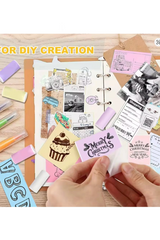 Mini Taşınabilir Yazıcı 13 Rulo Kağıtlı Mürekkepsiz Etiket Yazıcısı Mini Termal Yazıcı