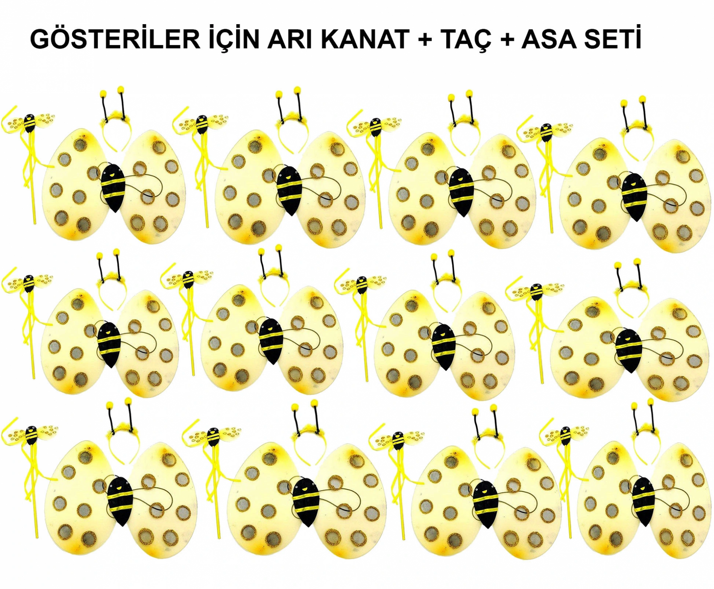 Okul Gösterileri İçin 1239li Arı Kanadı Seti - Etkinlik Kanatları