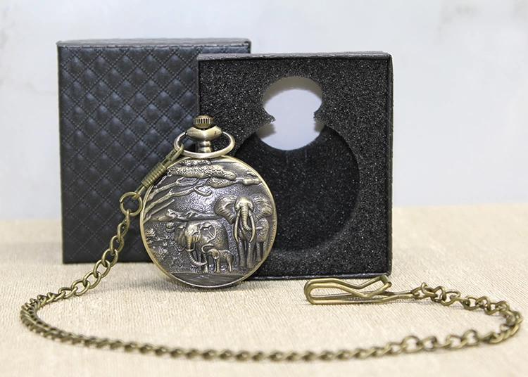 Özel Kutulu Antik Filli Köstekli Saat Alk4676