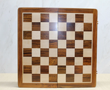 Özel Vernikli Mıknatıs Taşlı Ahşap Katlanabilir Kutulu Satranç Oyunu 30 Cm G223