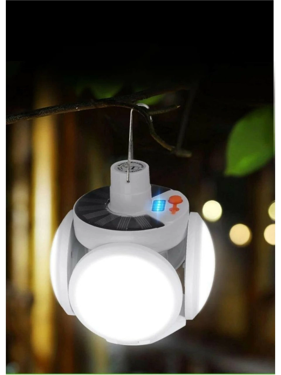 P-038 Solar Güneş Enerji Ve Usb Sarjli 5 Kanatlı