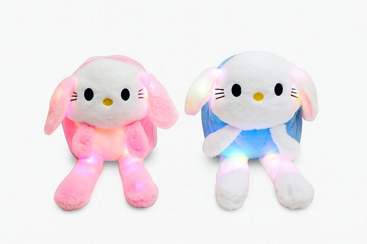 Peluş Işıklı Oynar Kulaklı My Melody Ve Cinnamoroll Sırt Çantası Alk3012