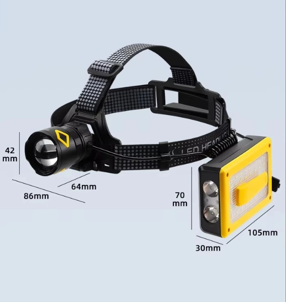 Pro F-3003 Alüminyum Pm10-tg Led Type-c Powerbank Ve Solar Şarjlı Kamp Kafa Feneri