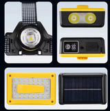 Pro F-3003 Alüminyum Pm10-tg Led Type-c Powerbank Ve Solar Şarjlı Kamp Kafa Feneri