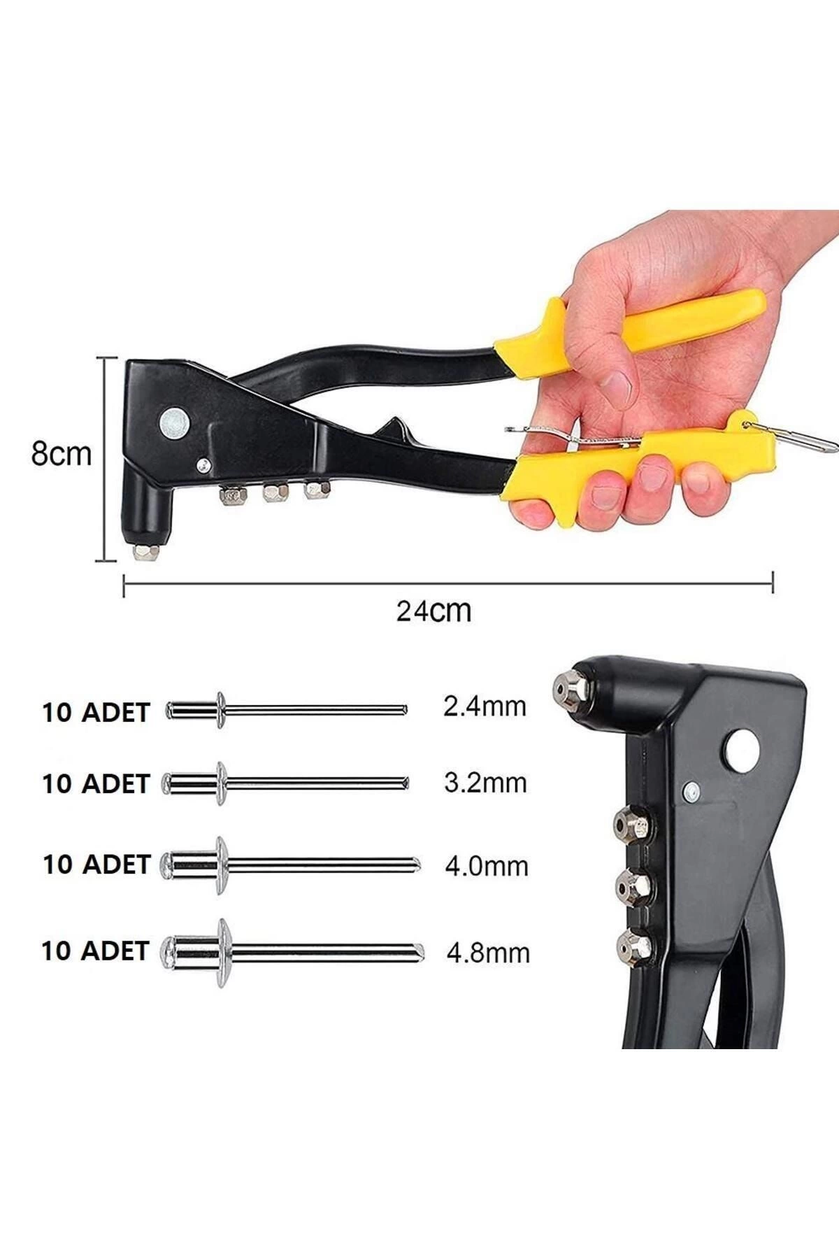 Profesyonel Perçin Makinesi Araç Koltuk Mobilya Perçin Hediyeli